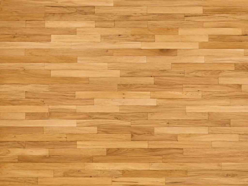 Motif de parquet à coupe perdue, lames droites de longueurs inégales